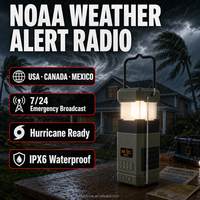 Radio Portátil de Emergencia para el Hogar DF-585, DAB Plus FM, Altavoz, Manivela Solar, Linterna Impermeable para Camping