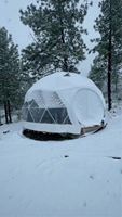 Vente en gros de tente dôme géodésique igloo glamping extérieur avec couverture de toit en PVC tente à billes circulaire avec caractéristiques de salle de bain