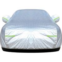 Housse de voiture argentée, couverture intégrale, universelle, toutes saisons, pare-soleil PEVA, résistante aux UV, imperméable, isolante thermique, épaisse, anti-poussière
