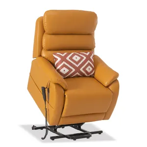 Sillón reclinable CJSmart Home Lift para personas de baja estatura, sofá elevador eléctrico plano con ajuste de posición infinita y bolsillo lateral