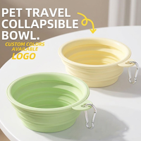 Bol pliable pour chien SHIYUAN, en silicone de qualité alimentaire, pliable, avec mousqueton pour les voyages et la randonnée