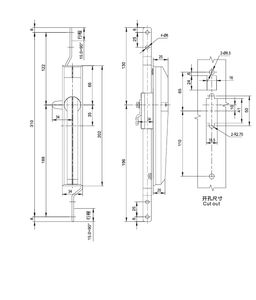 MS8030-1ACabinetロッドコントロールパネルドアロック - Product Image 4