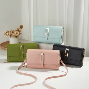 Nuevo Bolso de Mano de PU de Color Sólido para Mujer, Estilo Bandolera, para Verano e Invierno, Gran Capacidad, Doble Cierre, para Teléfono Móvil - Product Image 1