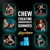 Gummies de créatine monohydrate à marque privée OEM, supplément énergétique, vitamines, protéines, gummies de créatine BCAA