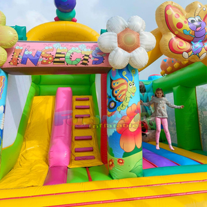Castillo inflable comercial con tobogán para niños, castillo hinchable con diseño de insectos. - Product Image 5