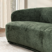 Fauteuil moderne recouvert de tissu pour hôtel, idéal pour la relaxation, canapé individuel créatif en velours en forme de croissant