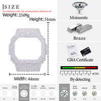 Buss Down DW5600 Uhrenteile Zubehör Snow Pav VVS Moissanit Diamant Iced Out Uhrenlünette mit GRA-Zertifikat
