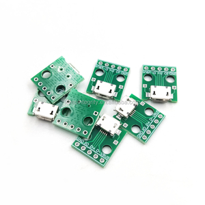 Adaptateur <span class=keywords><strong>MICRO</strong></span> USB vers DIP femelle type B <span class=keywords><strong>Micro</strong></span> 5P <span class=keywords><strong>SMD</strong></span> vers DIP 2.54mm, carte adaptateur soudée, tête femelle, 10 pièces/lot - Product Image 1