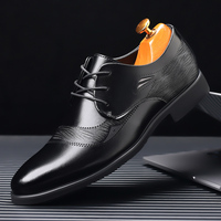 Chaussures rétro pour hommes, élégantes et polyvalentes, mocassins à lacets, plateforme décontractée, en cuir de vache, avec coussinets en maille respirants, pour le printemps