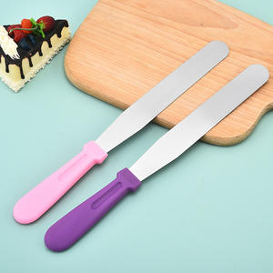Cuchillo de beso recto de acero inoxidable, espátula suavizante de crema para hornear <span class=keywords><strong>pan</strong></span> y pastel, herramienta de decoración de cocina, raspador de repostería - Product Image 3
