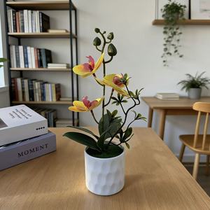 Plante artificielle d'orchidée Phalaenopsis, 26 cm de haut, décoration de bureau pour salon et bureau - Product Image 1