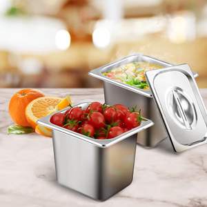 YITIAN 304 Stainless Steel Gastronorm GN <strong>Pan</strong> All Sizes 1/1 1/2 1/3 1/4 1/6 1/9 for Hotel &amp; Restaurant Use - Product Image 2