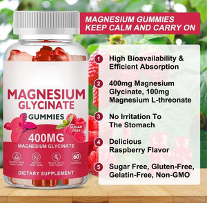 แมกนีเซียมไกลซิเนตสงบ gummies มัลติฟังก์ชั่นร่างกายผ่อนคลายการนอนหลับสนับสนุนการดูแลสุขภาพดูดซับได้ง่ายลูกอม - Product Image 3