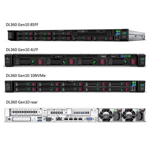 Discounted Price H PE ProLiant DL360 Gen10 Plus Server 4310 2.1GHz 1P 24GB DDR4 Memory 8SFF 800W PS with SSD HDD Storage Rack