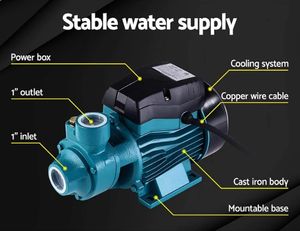 مضخة أرضية شمسية بتيار مستمر 24 فولت QB60 0.5HP مضخة مياه بالطرد المركزي المغمورة من الفولاذ المقاوم للصدأ للري الزراعي نظرية السائل - Product Image 2