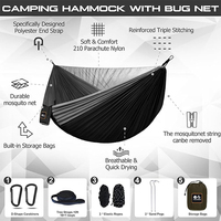 Ensemble de hamac avec moustiquaire personnalisé pour le camping et la randonnée en plein air