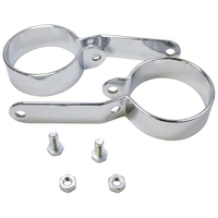 Kit de fixation de silencieux d'échappement chromé pour moto, support de montage de tuyau de 2 3/4 pouces pour motos personnalisées
