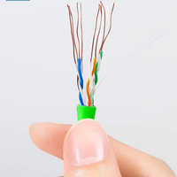 Cable de Red Cat6a Verde de 1m UTP RJ45, Par Trenzado de Cobre Libre de Oxígeno de 8 Conductores para Computadora Doméstica Gigabit
