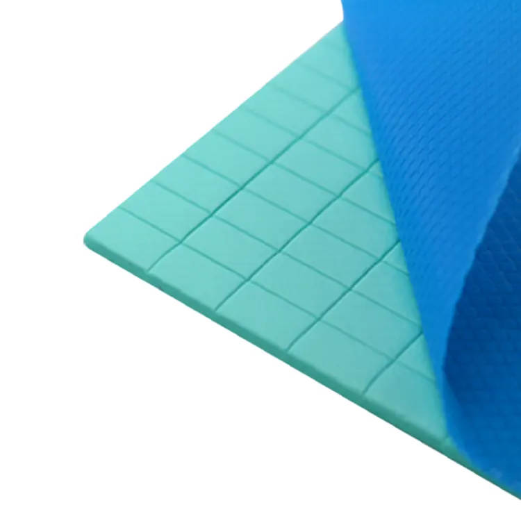 Tampon thermique de 0.254 à 20mm d'épaisseur utilisé dans les composants électroniques Fabrication de tampon thermique en rouleau de silicone Tampon thermique bleu