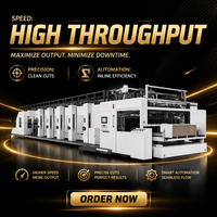 Machine automatique de conversion de cartons ondulés avec impression, rainurage, découpe, pliage et collage, garantie 1 an, fabriquée en Chine