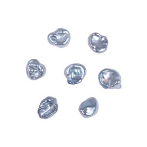 Perles de bijoux DIY en gros, perles baroques argentées concassées, perles en vrac, perles d'eau douce naturelles blanches, particules irrégulières à forte luminosité - Product Image 5