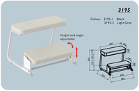 Repose-pieds ergonomique réglable à 2 niveaux pour bureau et maison