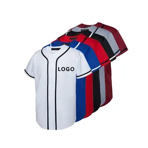 Oem sublimation street-chic Camiseta uniforme de beisebol atacado planície em branco baseball jersey personalizado