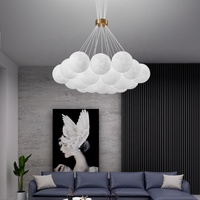 Lampe suspendue 3D Lune en gros, moderne, DIY, boule à bulles, en fer et PLA, économe en énergie, garantie 2 ans pour chambre/enfants