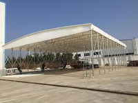 Vente d'usine Structure de tuyaux en acier galvanisé Couverture en PVC Tissu Rétractable Pliant Temporaire Parking Tente de garage
