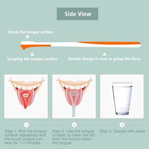 Factory Wholesale Oral Hygiene Care Brush Reusable Plastic Tongue Cleaner Scrapper BPA Free Tongue Cleaner Scraper - Product Image 5