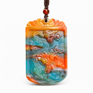 Chinesischer Jade-Drachen-Anhänger Mala: Ein Symbol für Stärke, Weisheit und Erfolg Edelstein-Mala Geburtstagsgeschenk - Product Image 2