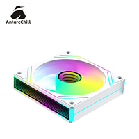 Ventilateur ARGB AntarcChill 120 mm avec logo personnalisé, miroir infini latéral, flux d'air élevé, faible bruit, refroidissement PC
