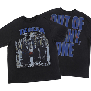 T-Shirt Personalizzata da Uomo, Crea il Tuo Brand, 100% Cotone, Nera, Hip Hop, Manica Corta, Girocollo con Lettere, Basso MOQ, Consegna Rapida in 7 Giorni - Product Image 1