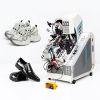 Machine de fixation et d'essuyage des bords supérieurs des chaussures pour femmes, entièrement servo-automatisée, avec système de localisation visuel pour la mémoire informatique, pour la production de chaussures