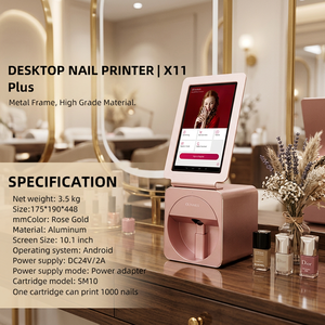 Impresora inteligente de uñas de escritorio con pantalla táctil de 10.1 pulgadas, máquina automática de impresión de patrones de uñas para uso comercial en salones de uñas. - Product Image 1