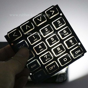 Láser personalizado grabado de retroiluminación LED iluminado teclado de silicona de caucho botones para coche/máquina de café - Product Image 3