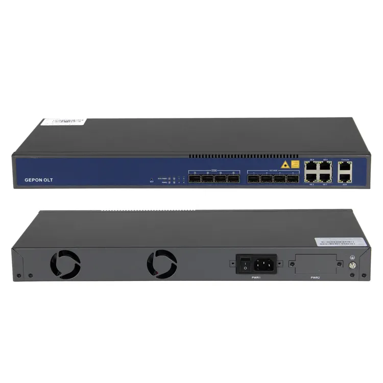 OLT GPON 8 포트 1:128 분할 FTTH Olt 빠른 배달 16 포트 Gpon Olt