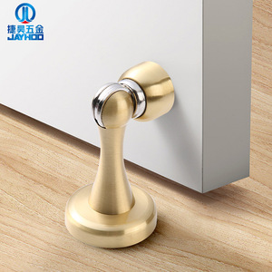 ตัวกันกระแทกประตูแม่เหล็กทองเหลือง Jiehao แบบติดพื้น ทนทาน สำหรับประตูไม้เนื้อแข็ง ควบคุมการปิดอัตโนมัติ - Product Image 1