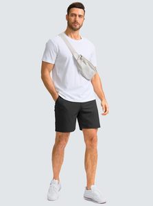 Men's Casual 7" Mid Waist Golf <strong>Work</strong> <strong>Shorts</strong> Lightweight Quick Dry Breathable <strong>Stretch</strong> 3 Pockets Solid Pattern Elastic Worsted - Product Image 6