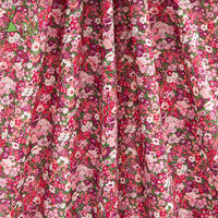 Tissu Thorpe 100% coton de haute qualité, imprimé floral rose style années 80, pour vêtements, chemises et artisanat