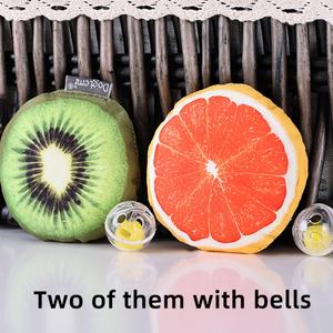 Penjualan Terbaik mainan kucing <span class=keywords><strong>Catnip</strong></span> kustom poliester lembut ramah lingkungan dengan desain Set buah seperti hidup untuk kucing - Product Image 2