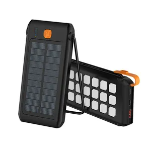 Cargador Solar portátil de 10000mah para exteriores, Banco de energía Solar a prueba de agua, cargador de Panel completo de 10000mah de capacidad