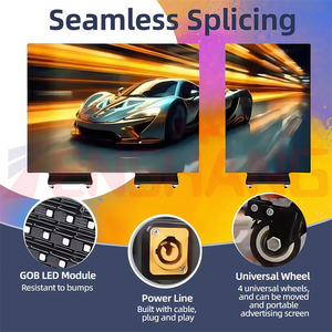 Đôi bên hiển thị liền mạch nối <span class=keywords><strong>Tri</strong></span> 3 có thể gập lại Áp phích <span class=keywords><strong>LED</strong></span> màn hình hiển thị trong nhà miễn phí thường vụ quảng cáo biển quảng cáo - Product Image 3