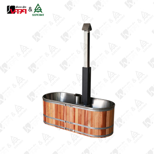 Fabricant de sauna vapeur, bain à remous <span class=keywords><strong>extérieur</strong></span> en bois de cèdre, écologique, pour 4 personnes, avec tube de chauffage, design moderne, pour hôtel - Product Image 4