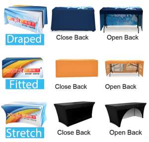 Nouvelle collection 2026 : Nappe carrée ajustée de 6 et 8 pieds à prix usine, avec logo personnalisé imprimé - Product Image 5