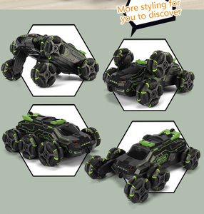 2.4G 360 Rotating Mist Spray Double <strong>Remote</strong> <strong>Control</strong> Hand Gesture Rc <strong>Transformation</strong> Six Wheeled Swing Arm Stunt Car for Boys Gift - Product Image 5