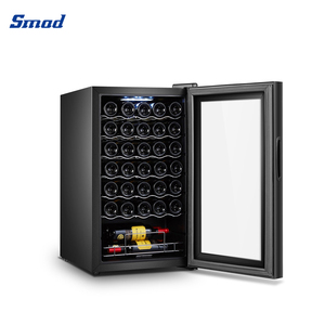 Enfriador de Vino y Bebidas Inteligente SMAD con Capacidad para 45 Botellas y Pantalla Digital, Diseño de Bodega de Madera - Product Image 4