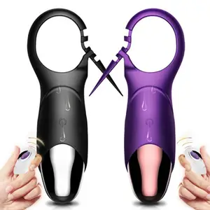 Rechargeable Pennis Enlargement Remote Vibrating engraved cock rings