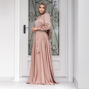 <span class=keywords><strong>Abito</strong></span> <span class=keywords><strong>Vintage</strong></span> islamico donna <span class=keywords><strong>abito</strong></span> O collo a manica lunga tinta unita in raso Abaya Maxi <span class=keywords><strong>abito</strong></span> per musulmani - Product Image 3