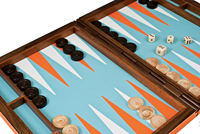 Jeu d'échecs de backgammon de 18 pouces pour enfants et adultes avec fermeture magnétique et incrustation en cuir